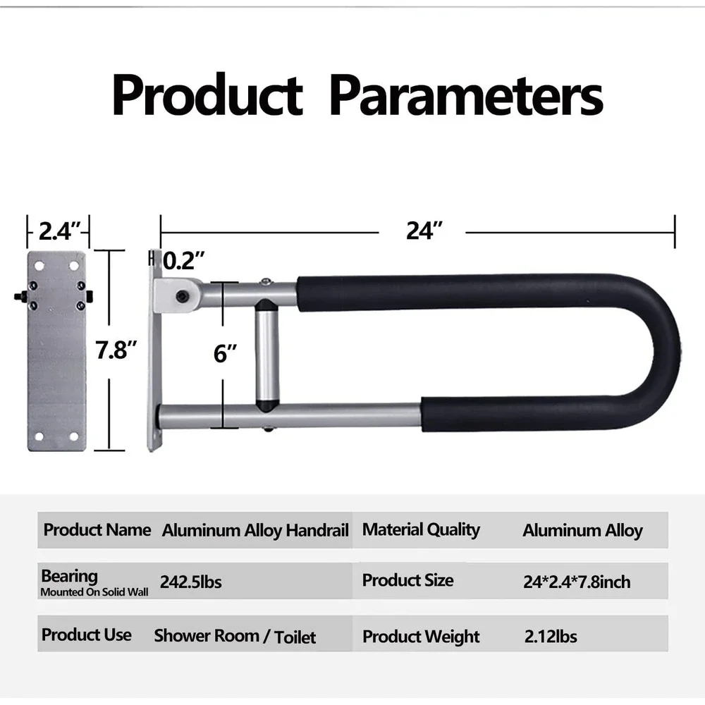 TUNTROL 2 Pack Folding Grab Bars 24